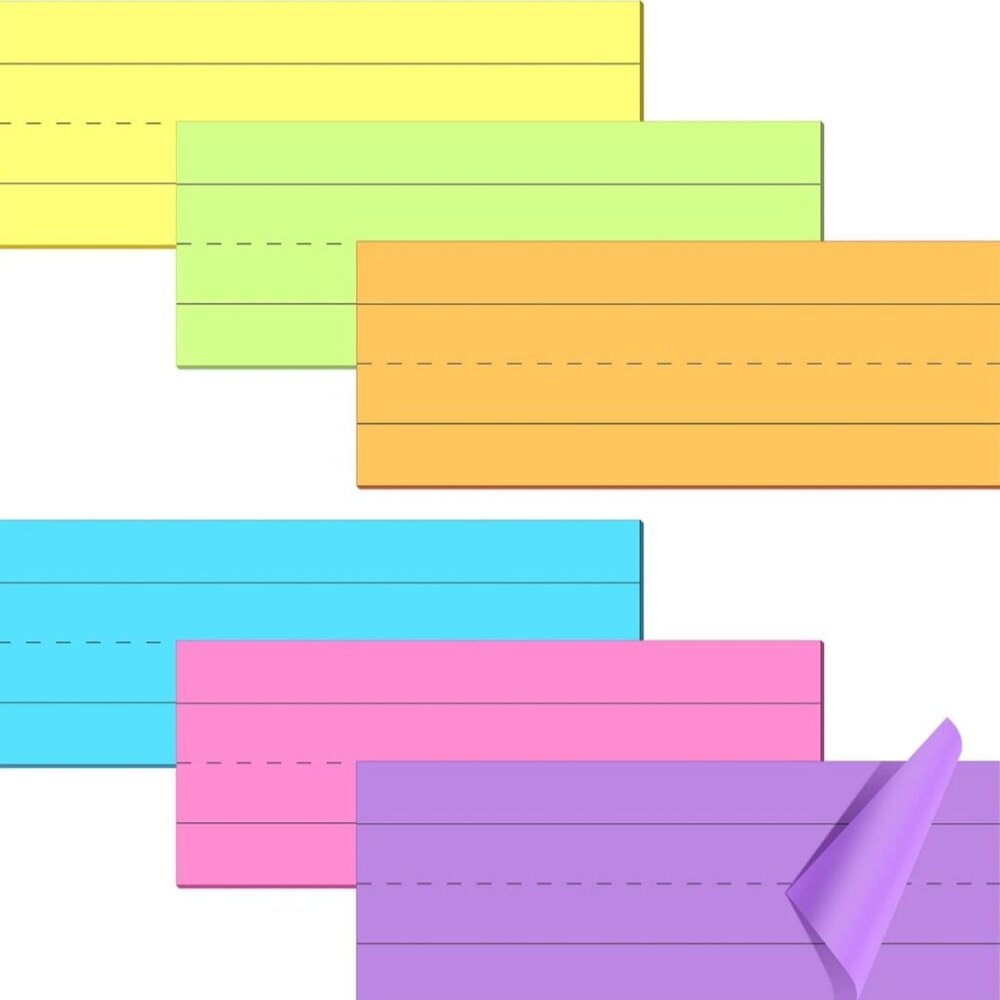 1200 Sheets Sentence Strips for Teachers 3 x 8 Inch Paper Word Strips Rainbow
